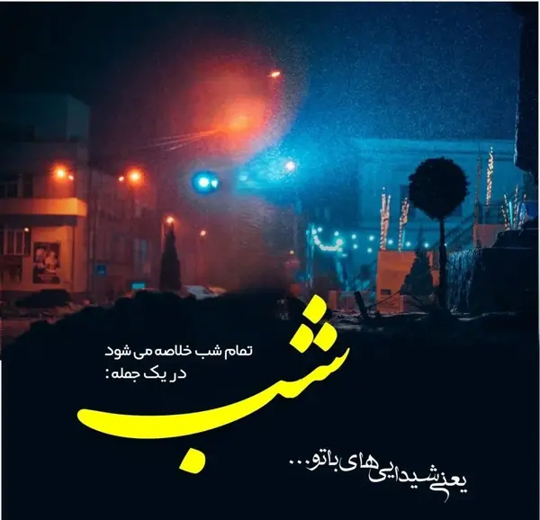 عکس نوشته شبتون آروم