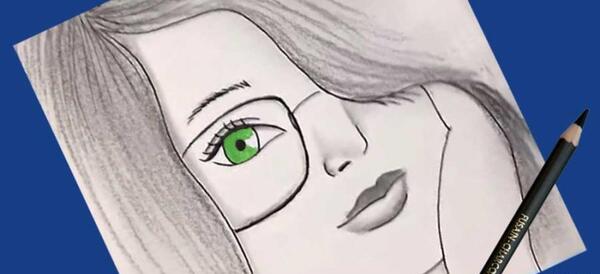 عکس نقاشی فانتزی دخترانه زیبا و آسان