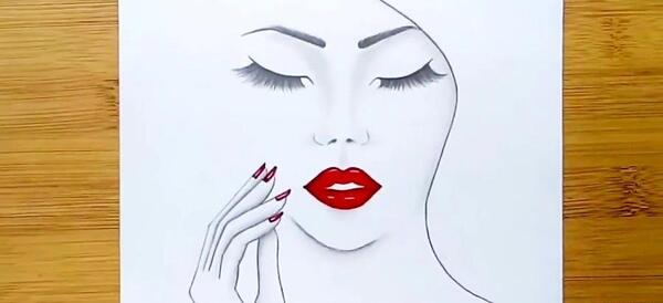 عکس نقاشی فانتزی سیاه قلم آسان