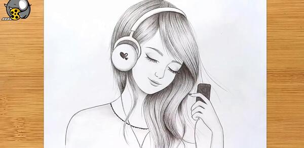 عکس طراحی نقاشی فانتزی دخترانه اسان