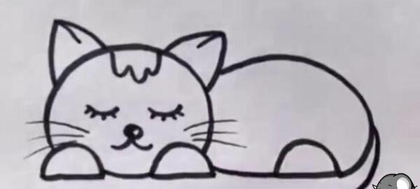 عکس نقاشی فانتزی گربه ساده