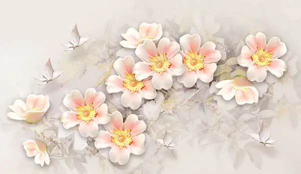 عکس نقاشی فانتزی گل یاس
