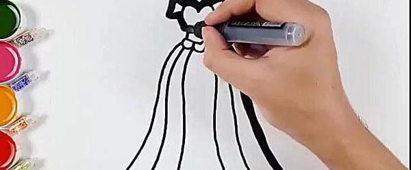 عکس نقاشی فانتزی لباس عروس
