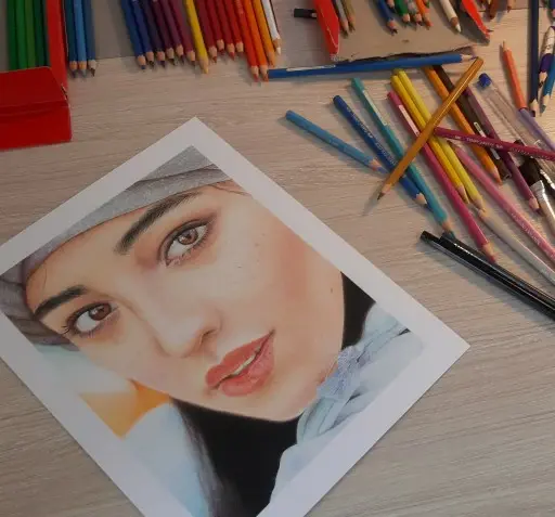 عکس نقاشی فانتزی مداد رنگ