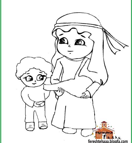 عکس نقاشی کودکانه امام حسین و یارانش