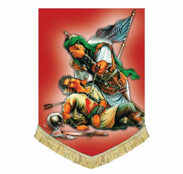 عکس نقاشی کودکانه امام حسین و علی اصغر