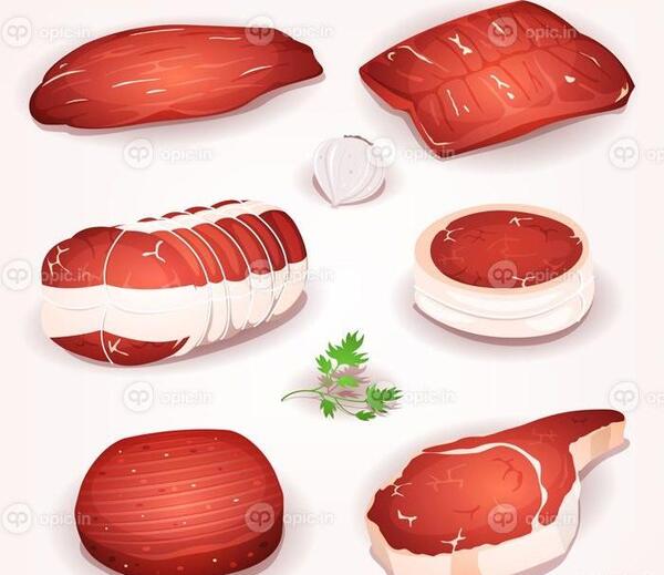 عکس گوشت گاو کارتونی