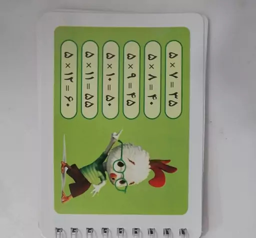 عکس جدول ضرب دفترچه ای