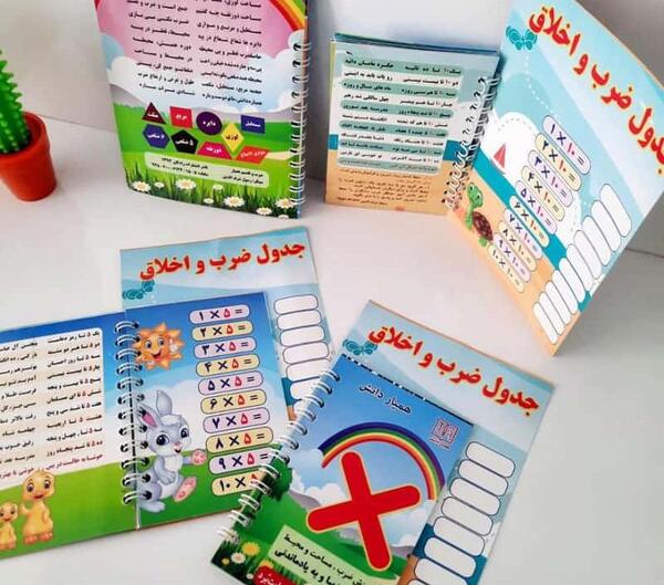 دفترچه عکس جدول ضرب زیبا