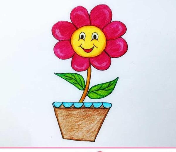 عکس نقاشی آسان و زیبای کودکانه