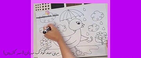 عکس نقاشی ساده کودکانه با موضوع سلام