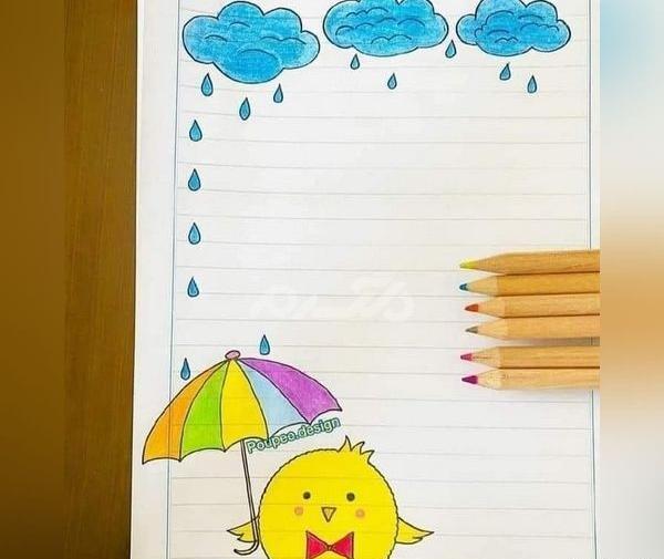 عکس نقاشی کودکانه برای دفتر مشق پسرانه