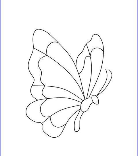 عکس نقاشی کودکانه پروانه رنگی