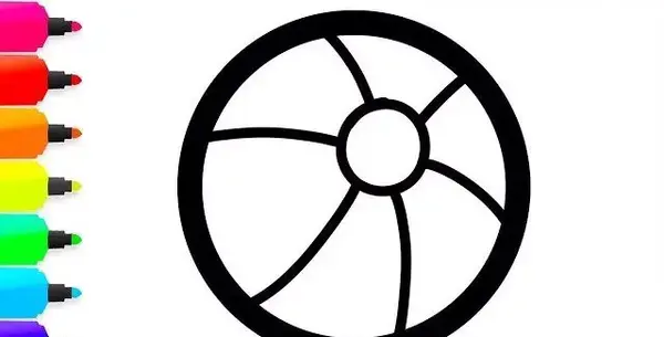 عکس نقاشی کودکانه توپی