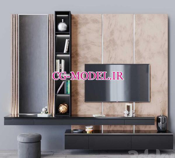عکس نقاشی کودکانه تلویزیون و میز