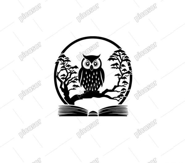 عکس نقاشی کودکانه جغد روی شاخه