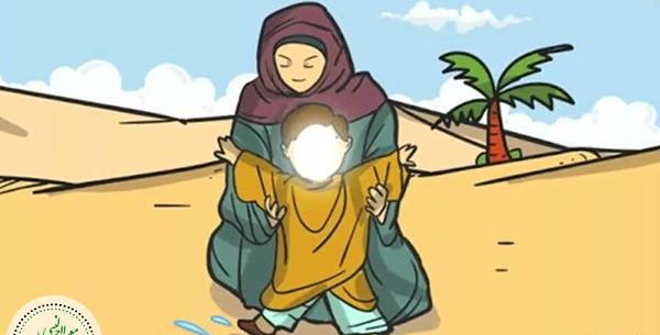 عکس نقاشی کودکانه چشمه زمزم