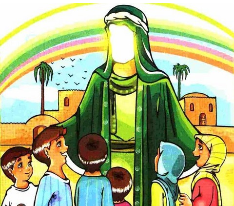 عکس نقاشی کودکانه درباره حضرت محمد