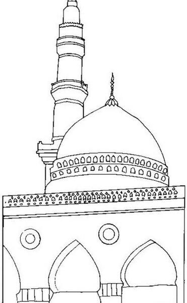 عکس نقاشی حرم امام رضا کودکانه آسان