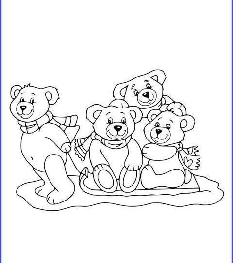 عکس نقاشی کودکانه خرس و خرگوش
