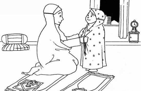 عکس نقاشی کودکانه خانواده سر سفره