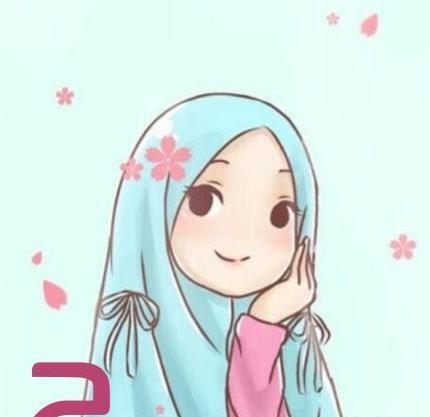 عکس نقاشی کودکانه دختر با حجاب ساده