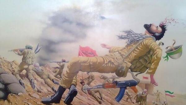 عکس نقاشی کودکانه دفاع مقدس آسان