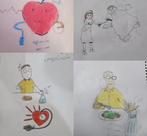عکس نقاشی کودکانه در مورد سلامتی بدن