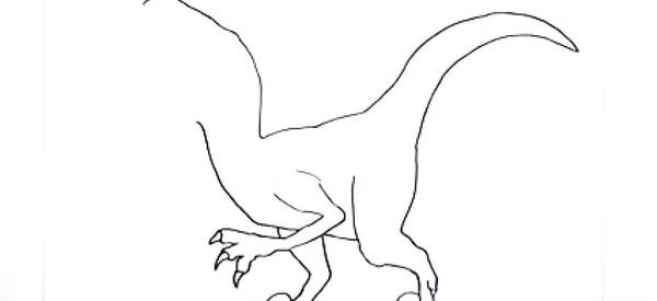 عکس نقاشی کودکانه دایناسور پرنده