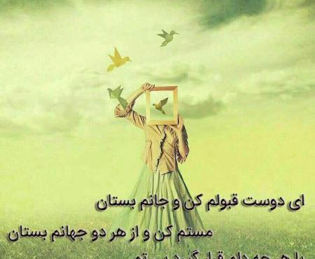 عکس نوشته ای دوست قبولم کن و جانم بستان