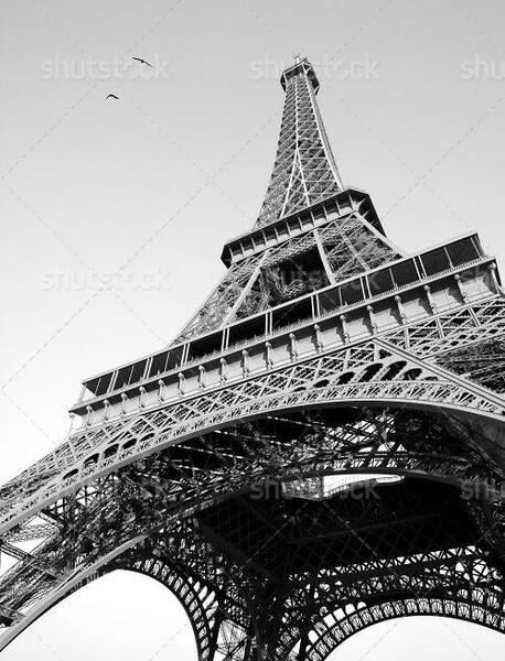عکس تصویر زمینه برج ایفل سیاه