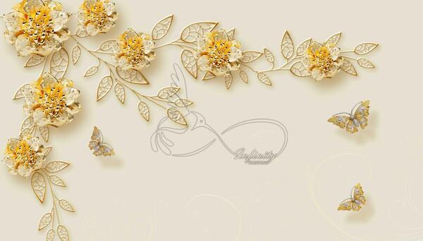 عکس تصویر زمینه پروانه طلایی