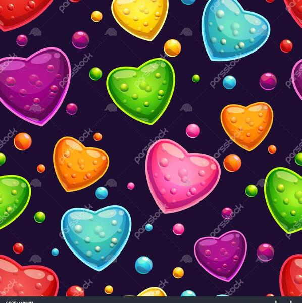 عکس تصویر زمینه قلب رنگارنگ