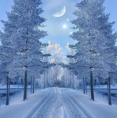 عکس تصویر زمینه زمستانی عاشقانه