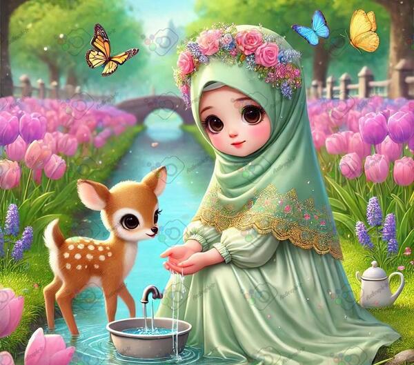 عکس دختر مذهبی کودکانه