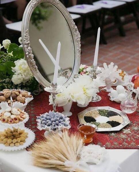 عکس سفره عقد مذهبی