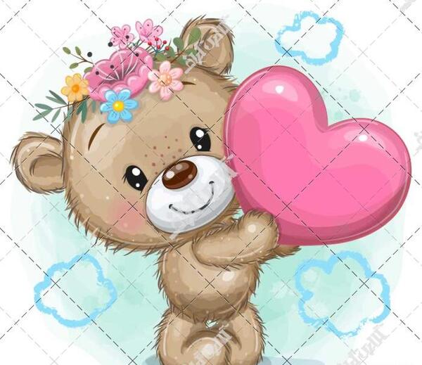 عکس تصویر زمینه عروسکی خرسی