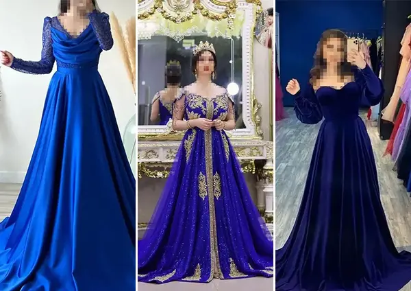 عکس لباس پرنسسی آبی