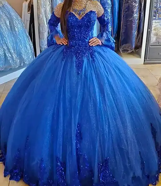 عکس لباس پرنسسی آبی