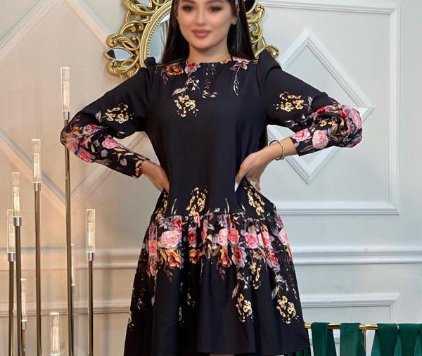 عکس لباس حریر گلدار