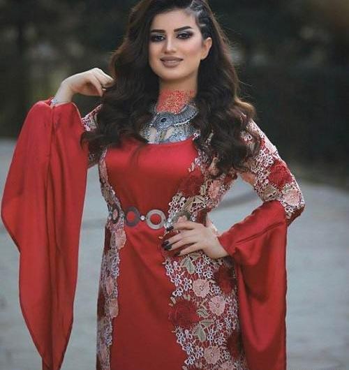 عکس لباس کردی زنانه قرمز