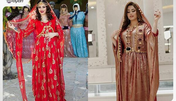 عکس لباس کردی زنانه قرمز