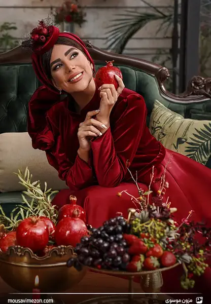 عکس لباس شب یلدایی عروس