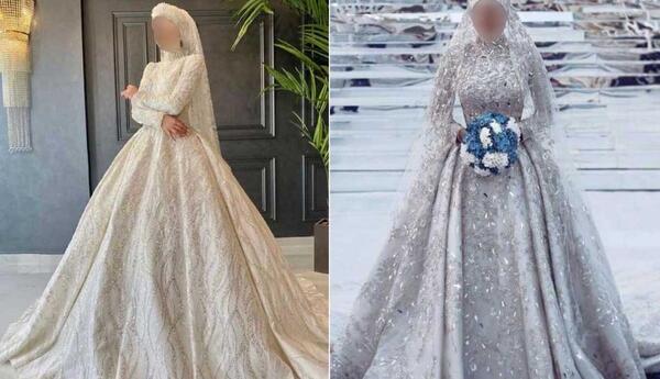 عکس لباس عروس عربی پرکار