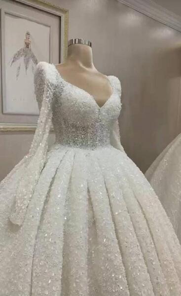عکس لباس عروس عربی پرکار
