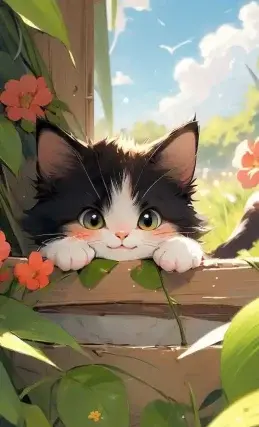 عکس تصویر زمینه کارتونی گربه