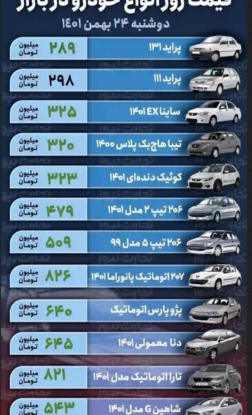 عکس ماشین تارا قیمت کارخانه