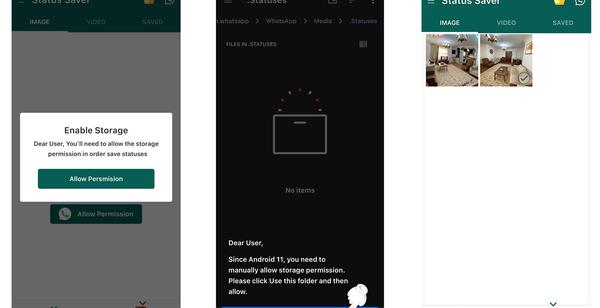 عکس روش ذخيره كردن استوري واتساپ