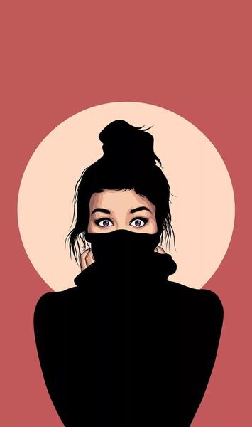 عکس تصویر زمینه دخترانه جدید مشکی