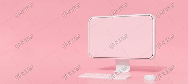 عکس تصویر زمینه صورتی پاستلی